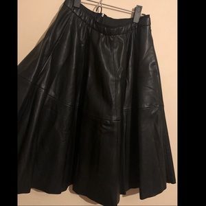 Leather Zara Midi Skirt